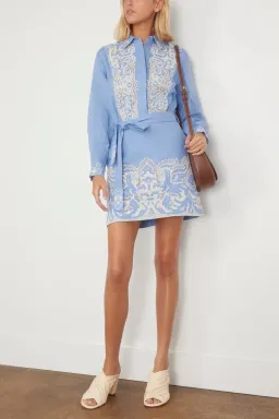 Alemais Arion Mini Dress Cornflower Blue Size AU 10  for rent on The Volte - image 6