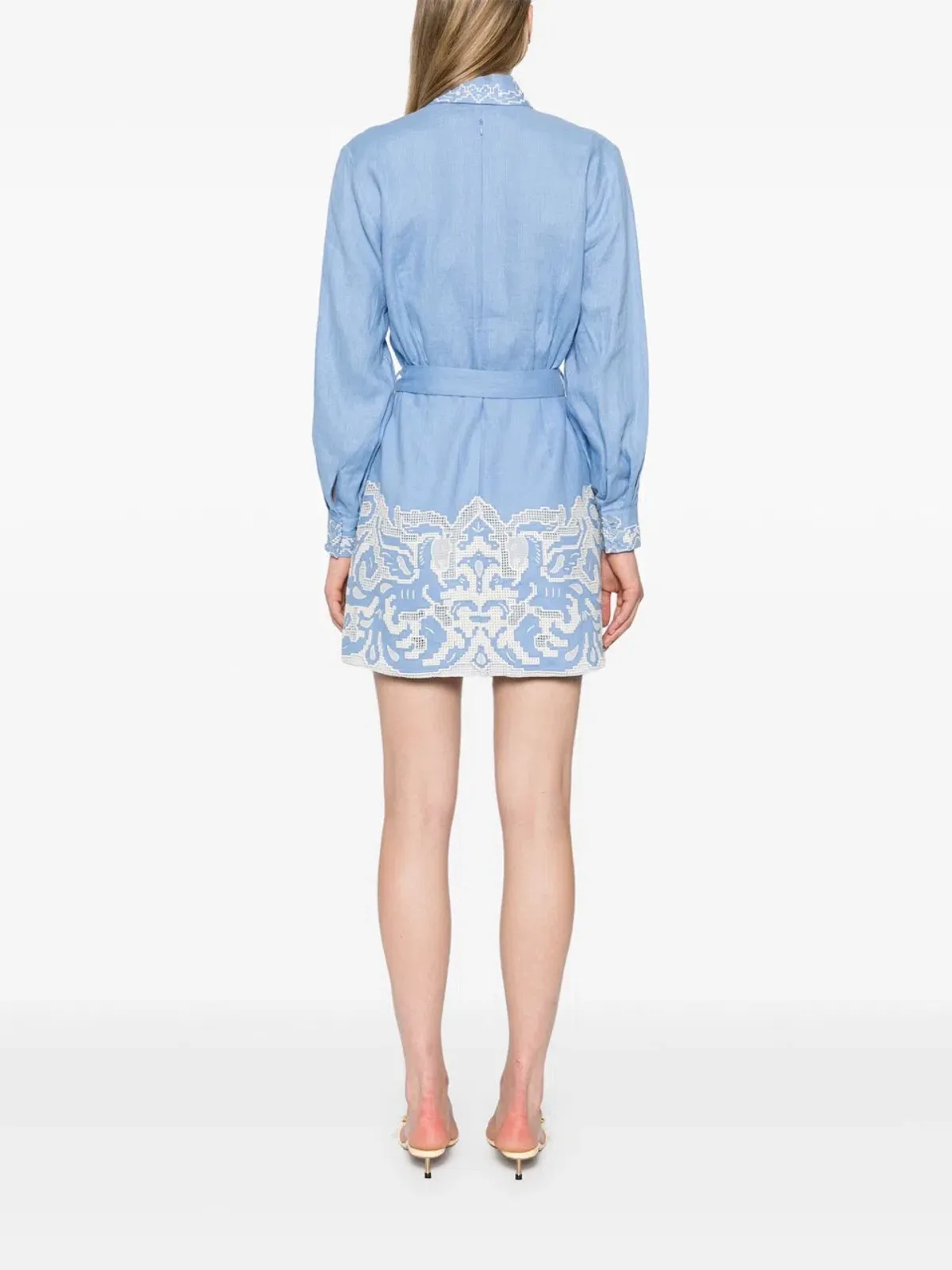 Alemais Arion Mini Dress Cornflower Blue Size AU 10 - Image 5