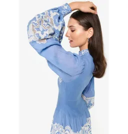 Alemais Arion Midi Dress Cornflower Blue Size AU 8 for rent on The Volte - image 6