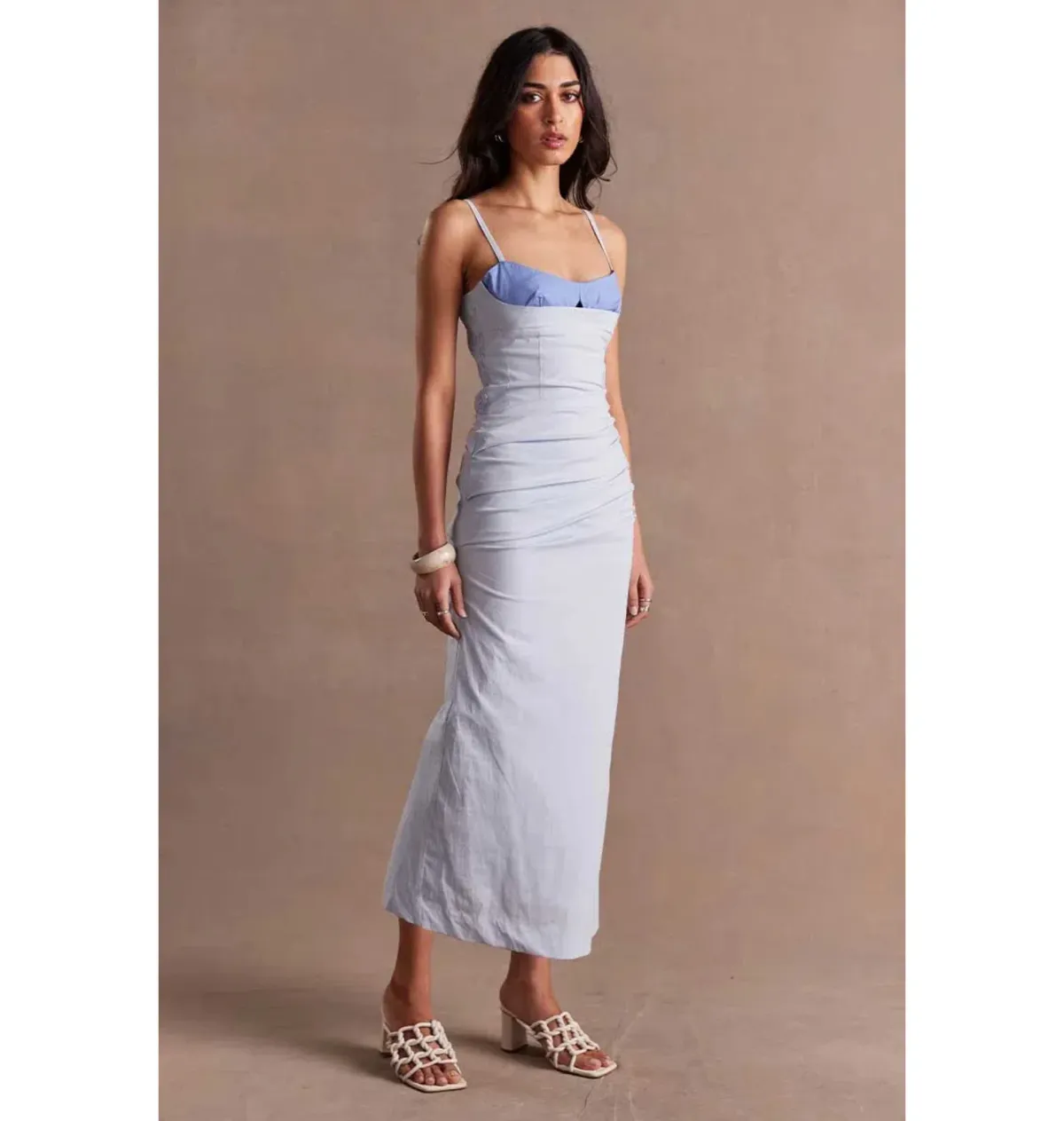 Sovere Beguile Midi Dress Moody Blue Size Small / AU 8 - Image 2