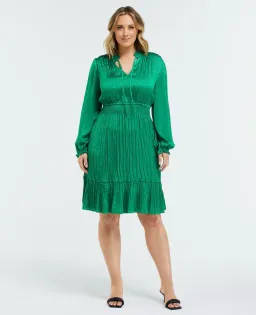 Estelle Clothing Nina Shirred Dress Green Size AU 20 for rent on The Volte - image 1