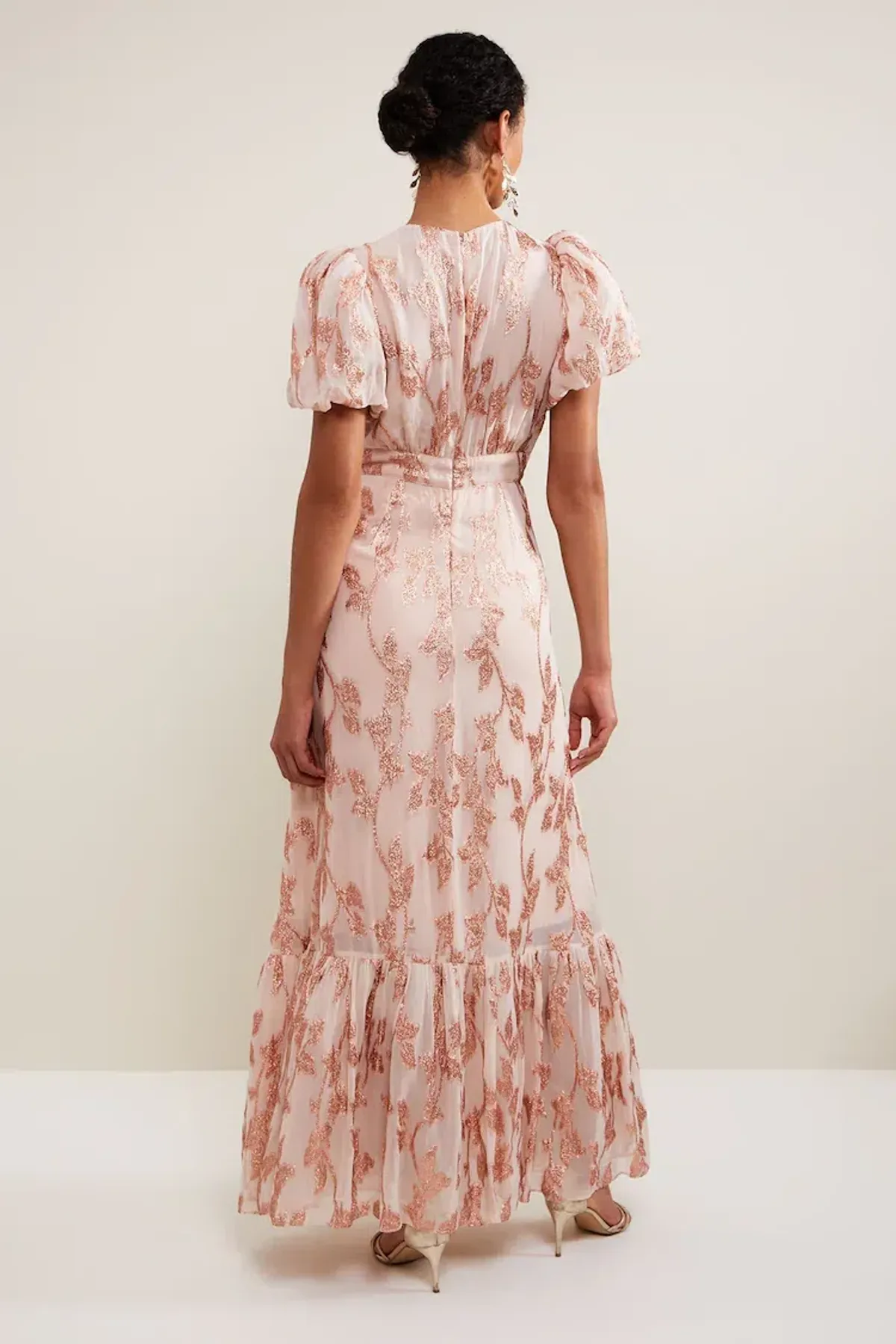 Phase Eight Genette Jacquard Pink Dress Pink Size 20 - Image 3