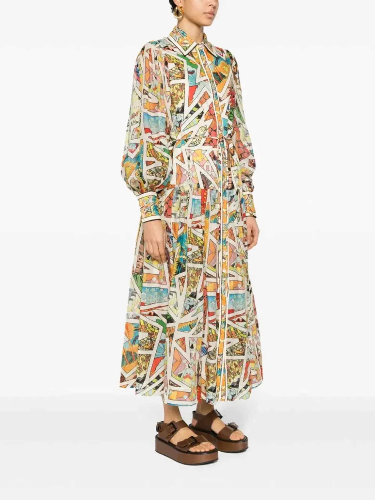Alemais Star Man Midi Shirtdress Multi Size 10 AU - Image 8