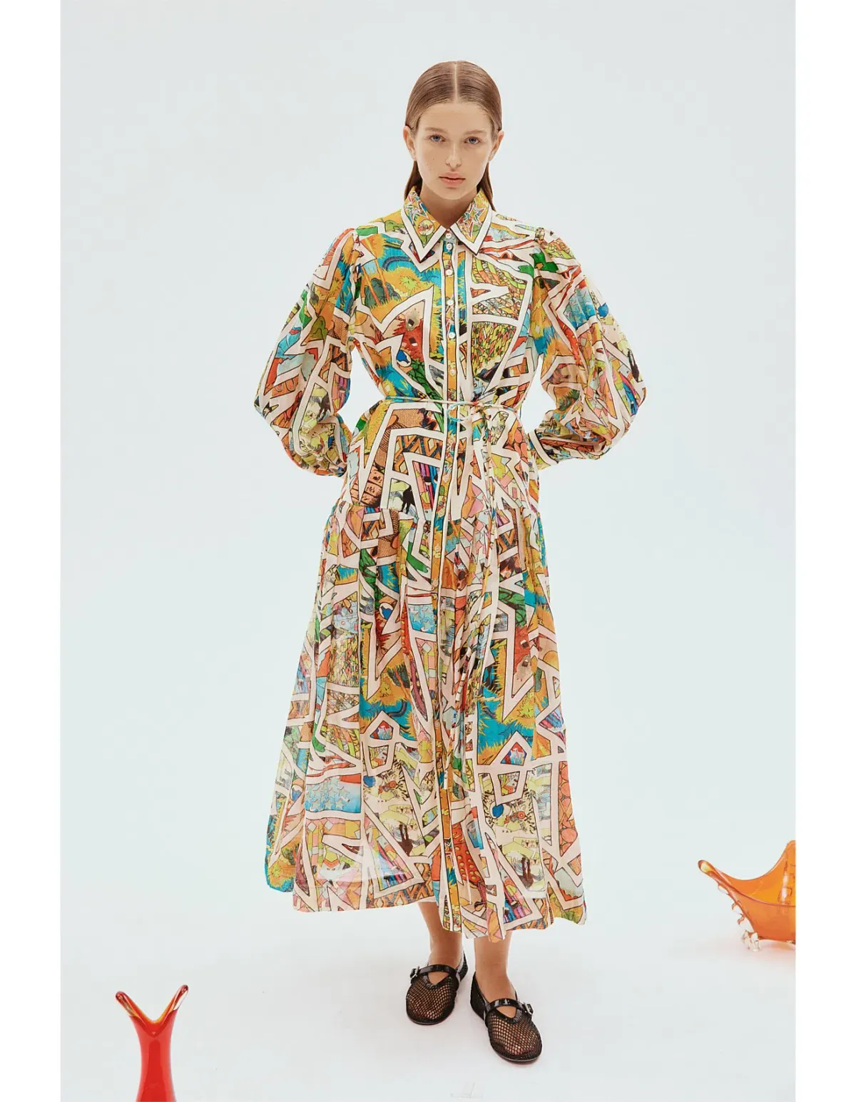 Alemais Star Man Midi Shirtdress Multi Size 10 AU - Image 5