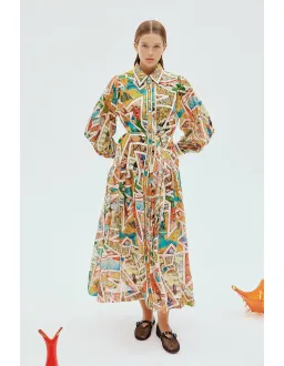 Alemais Star Man Midi Shirtdress Multi Size 10 AU for rent on The Volte - image 5