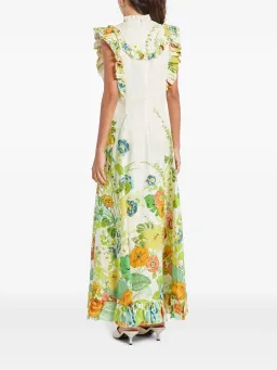 Alemais Constance Midi Ruffle Dress Floral Size 8 AU  for rent on The Volte - image 4
