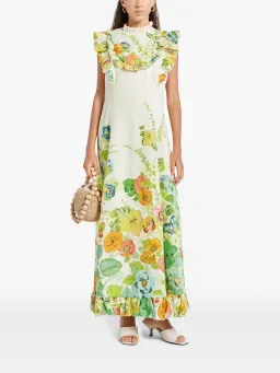Alemais Constance Midi Ruffle Dress Floral Size 8 AU  for rent on The Volte - image 2