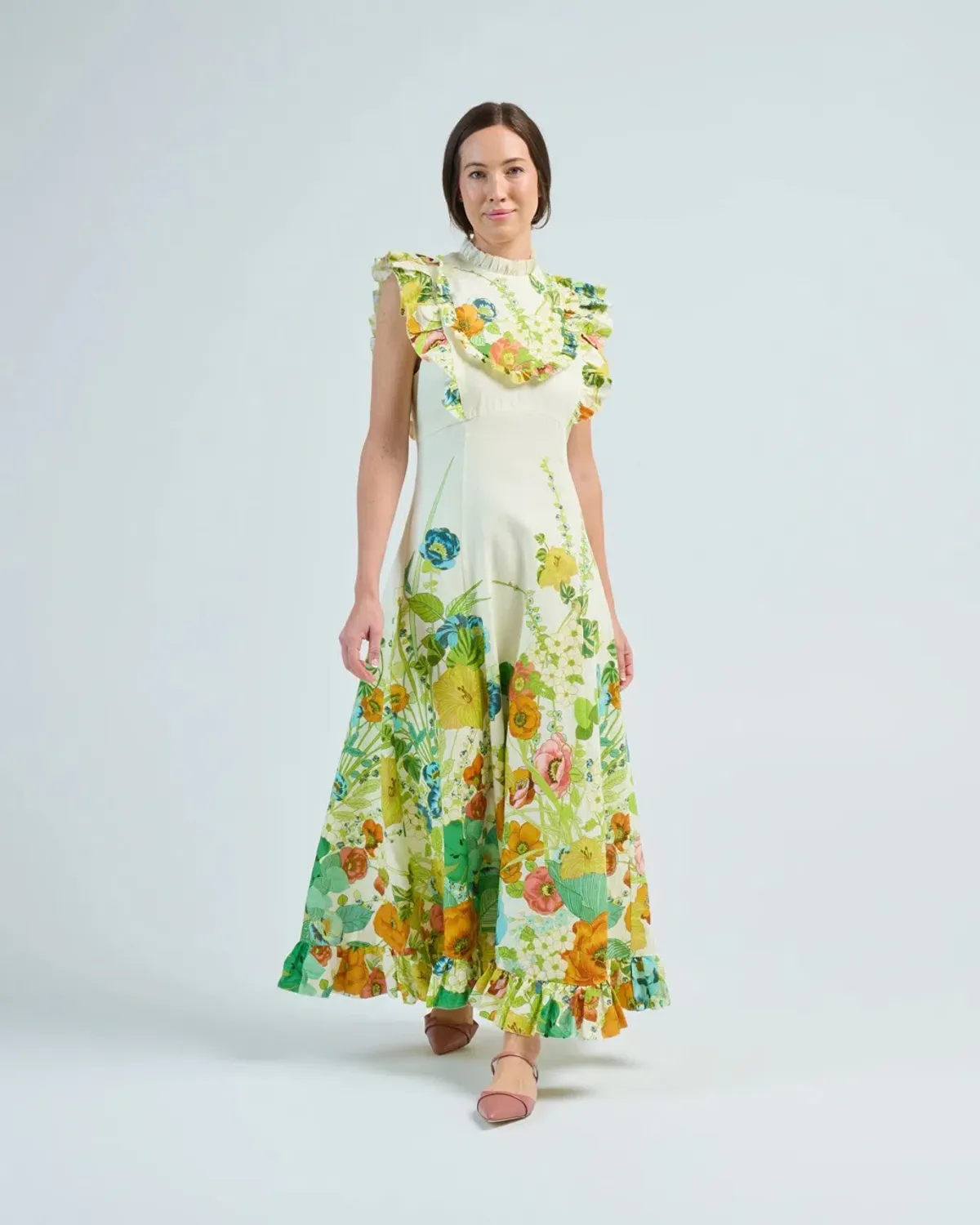 Alemais Constance Midi Ruffle Dress Floral Size 8 AU - Image 11