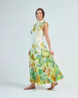 Alemais Constance Midi Ruffle Dress Floral Size 8 AU  for rent on The Volte - image 9