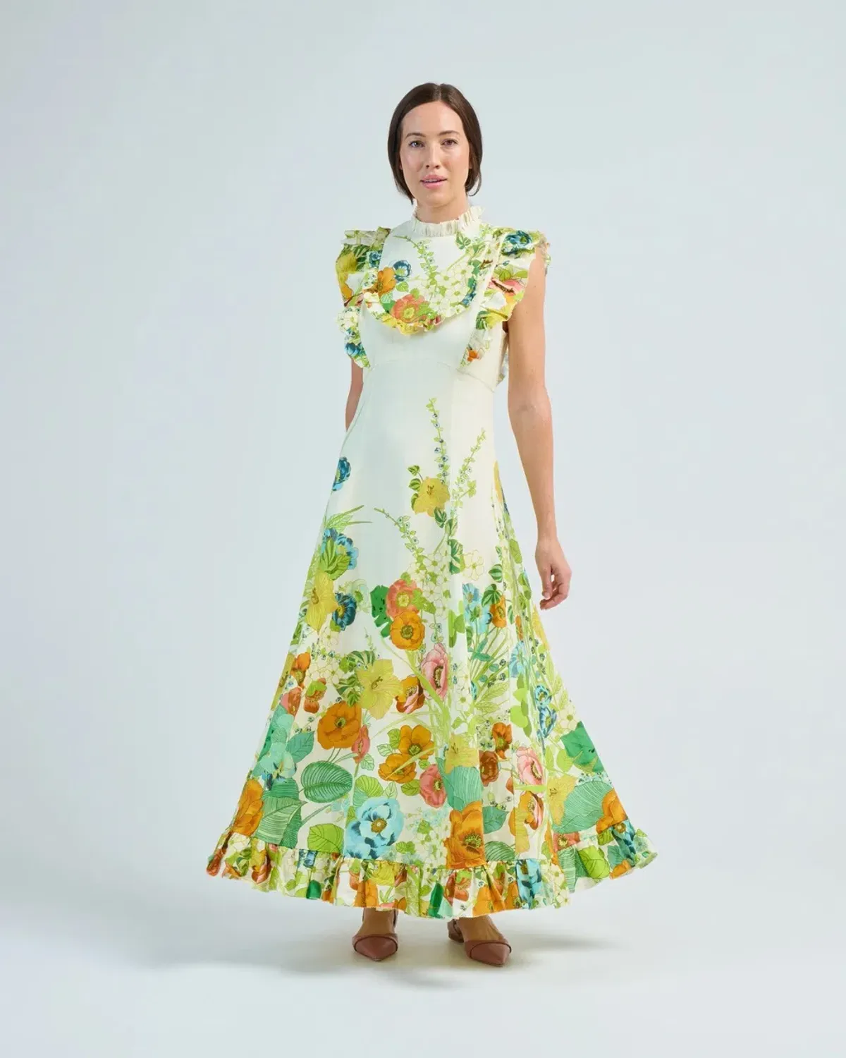 Alemais Constance Midi Ruffle Dress Floral Size 8 AU - Image 10