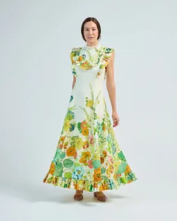 Alemais Constance Midi Ruffle Dress Floral Size 8 AU  for rent on The Volte - image 10
