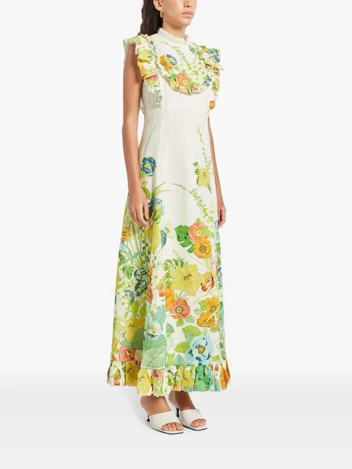 Alemais Constance Midi Ruffle Dress Floral Size 8 AU - Image 5
