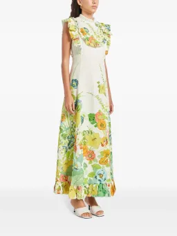Alemais Constance Midi Ruffle Dress Floral Size 8 AU  for rent on The Volte - image 5