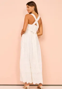 Hansen & Gretel Tulsa Maxi Dress in White Jasmine Size S / AU 8  for rent on The Volte - image 3