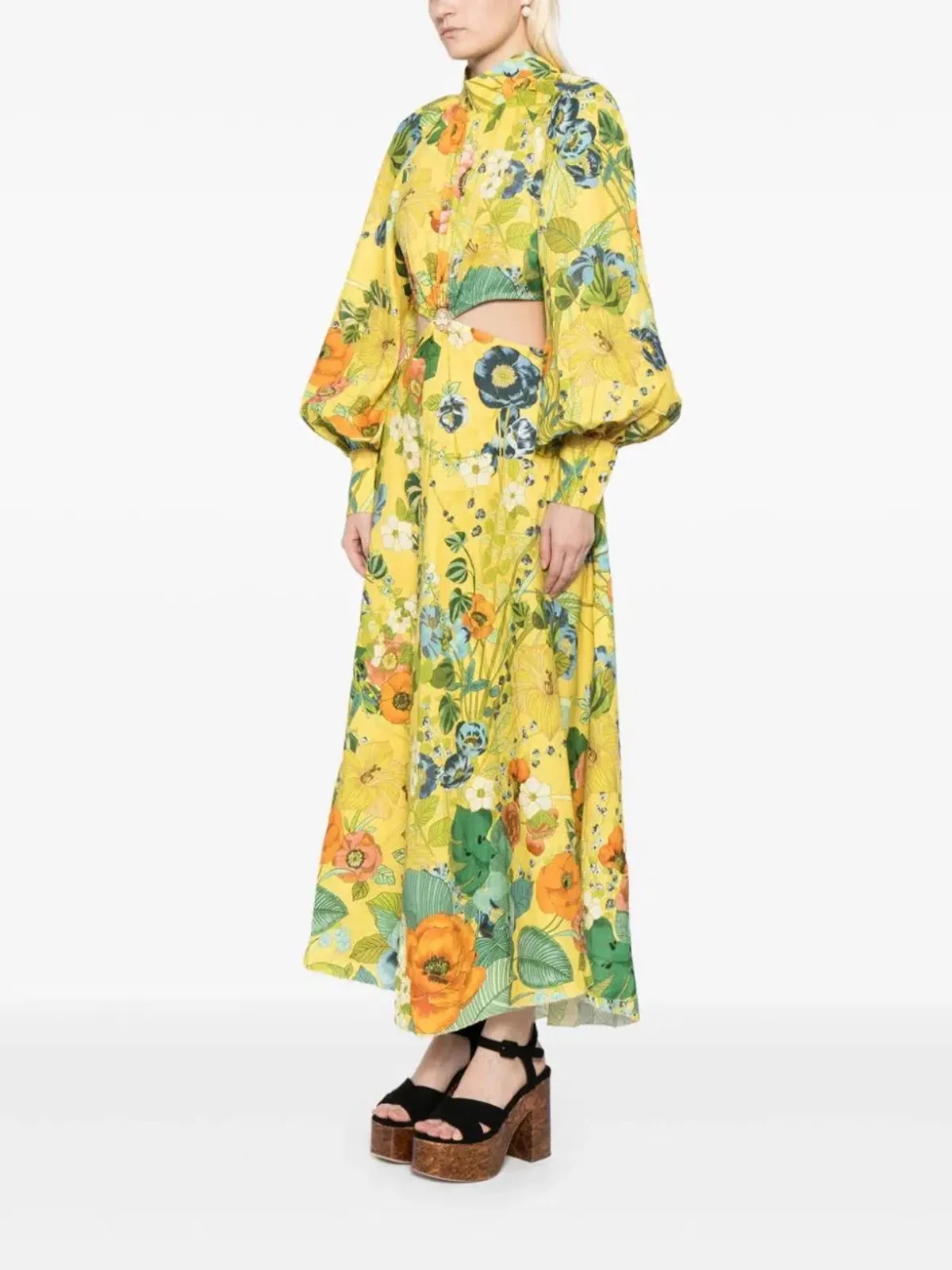 Alemais Cresida Cut Out Midi Dress Multi Size 10 - Image 8