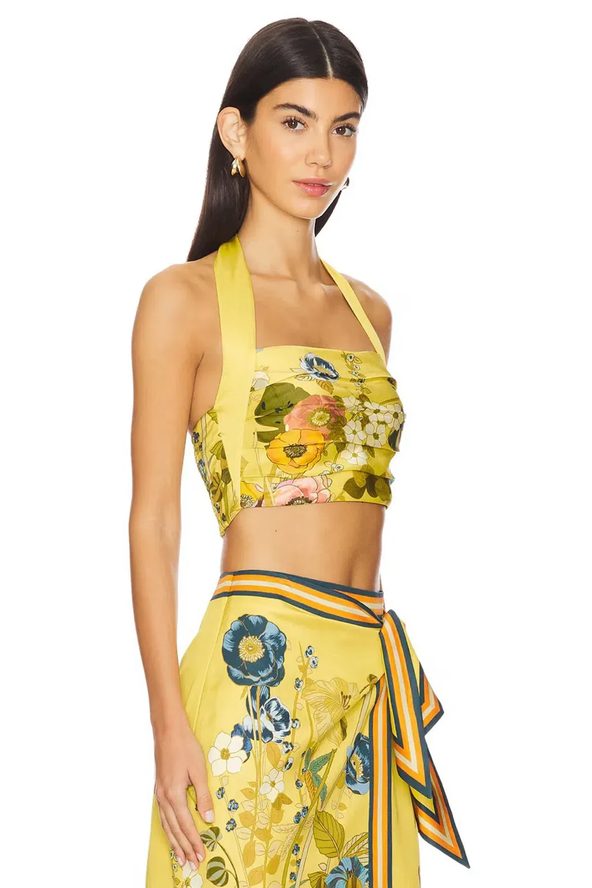 Alemais Cresida Halter Crop Top & Sarong Tie Midi Skirt Set Multi Size 10 - Image 2