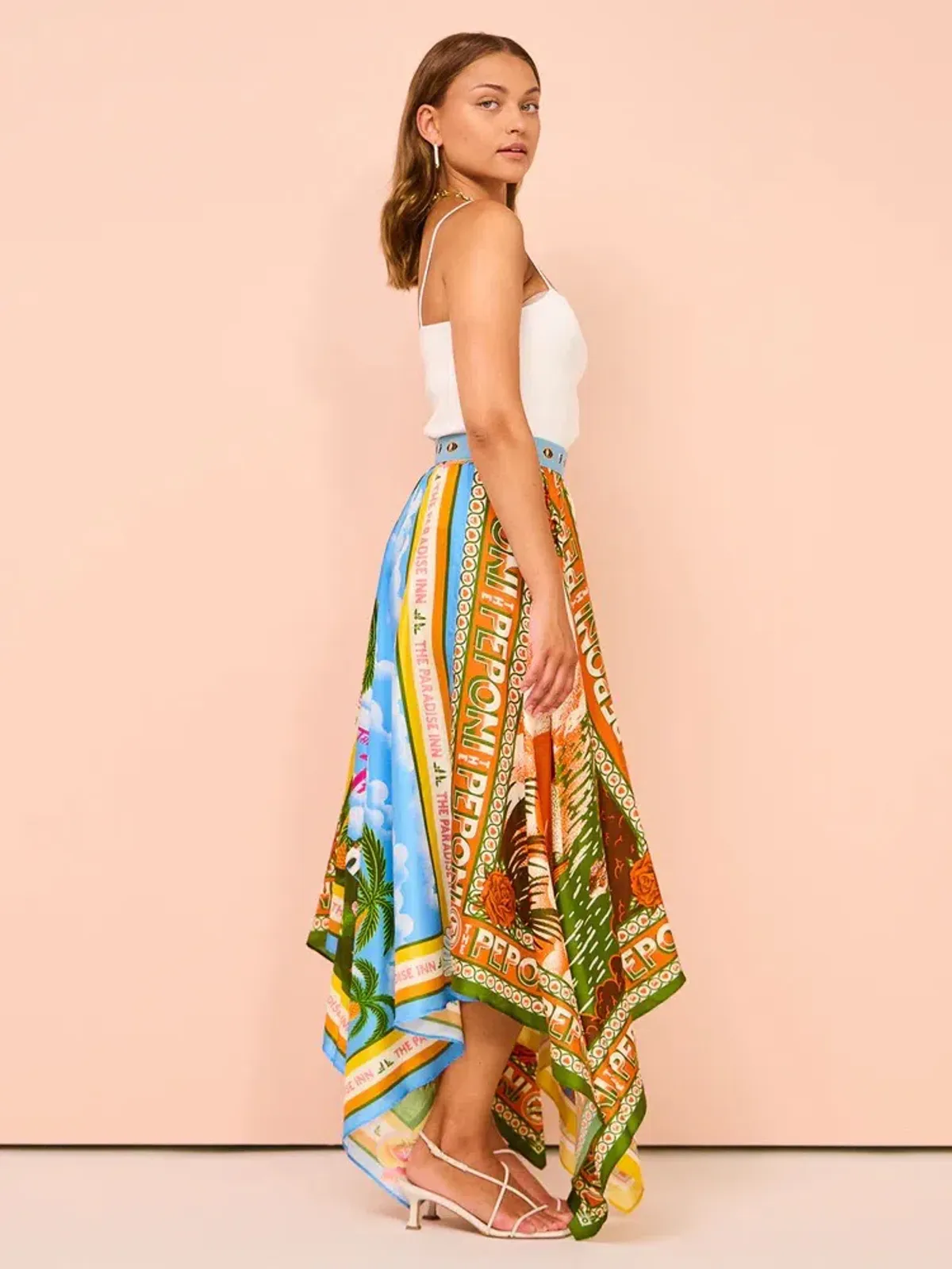 Alemais Samaki Scarf Top & Paradiso Silk Scarf Skirt Set Multi Size 10 AU - Image 12