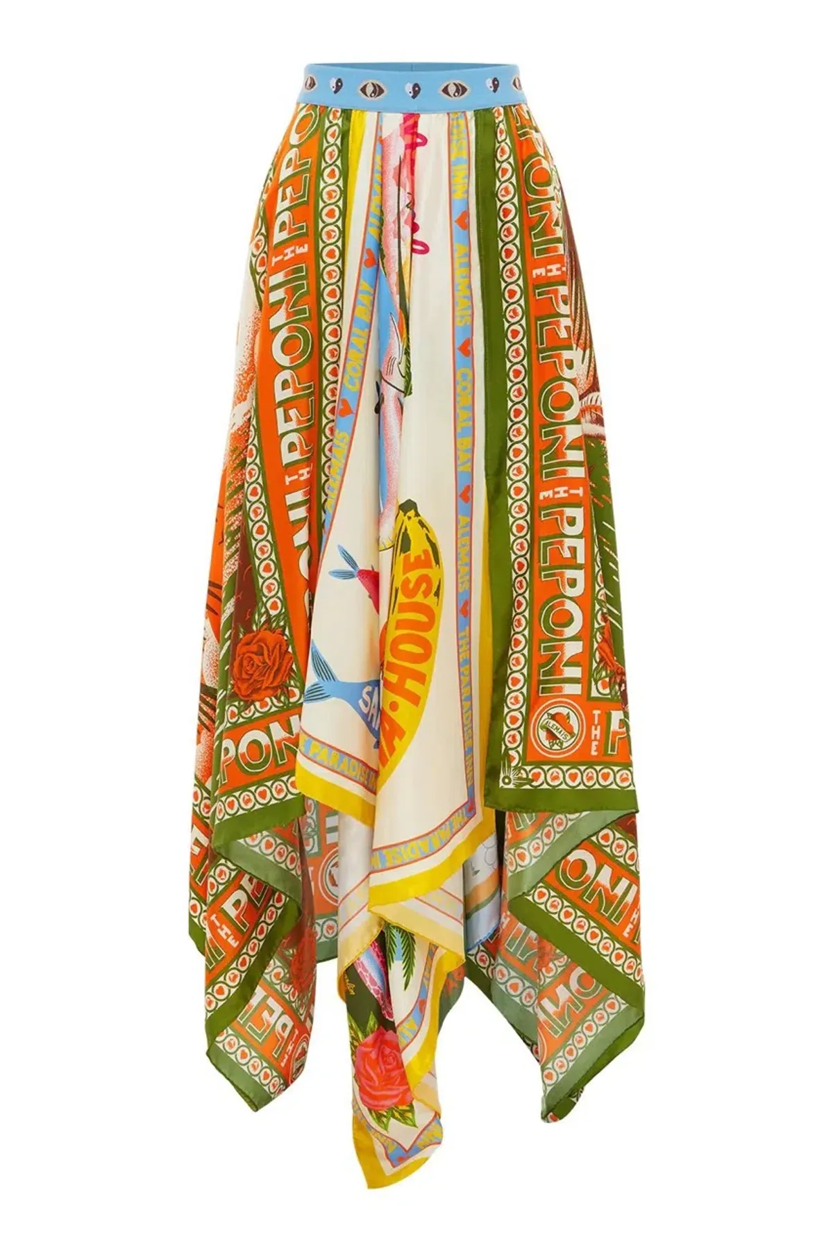Alemais Samaki Scarf Top & Paradiso Silk Scarf Skirt Set Multi Size 10 AU - Image 18