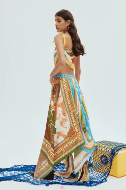 Alemais Samaki Scarf Top & Paradiso Silk Scarf Skirt Set Multi Size 10 AU for rent on The Volte - image 3
