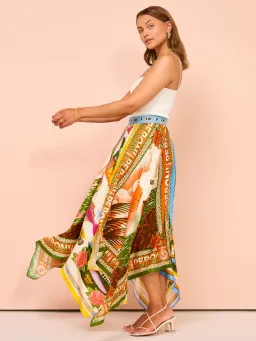 Alemais Samaki Scarf Top & Paradiso Silk Scarf Skirt Set Multi Size 10 AU for rent on The Volte - image 7