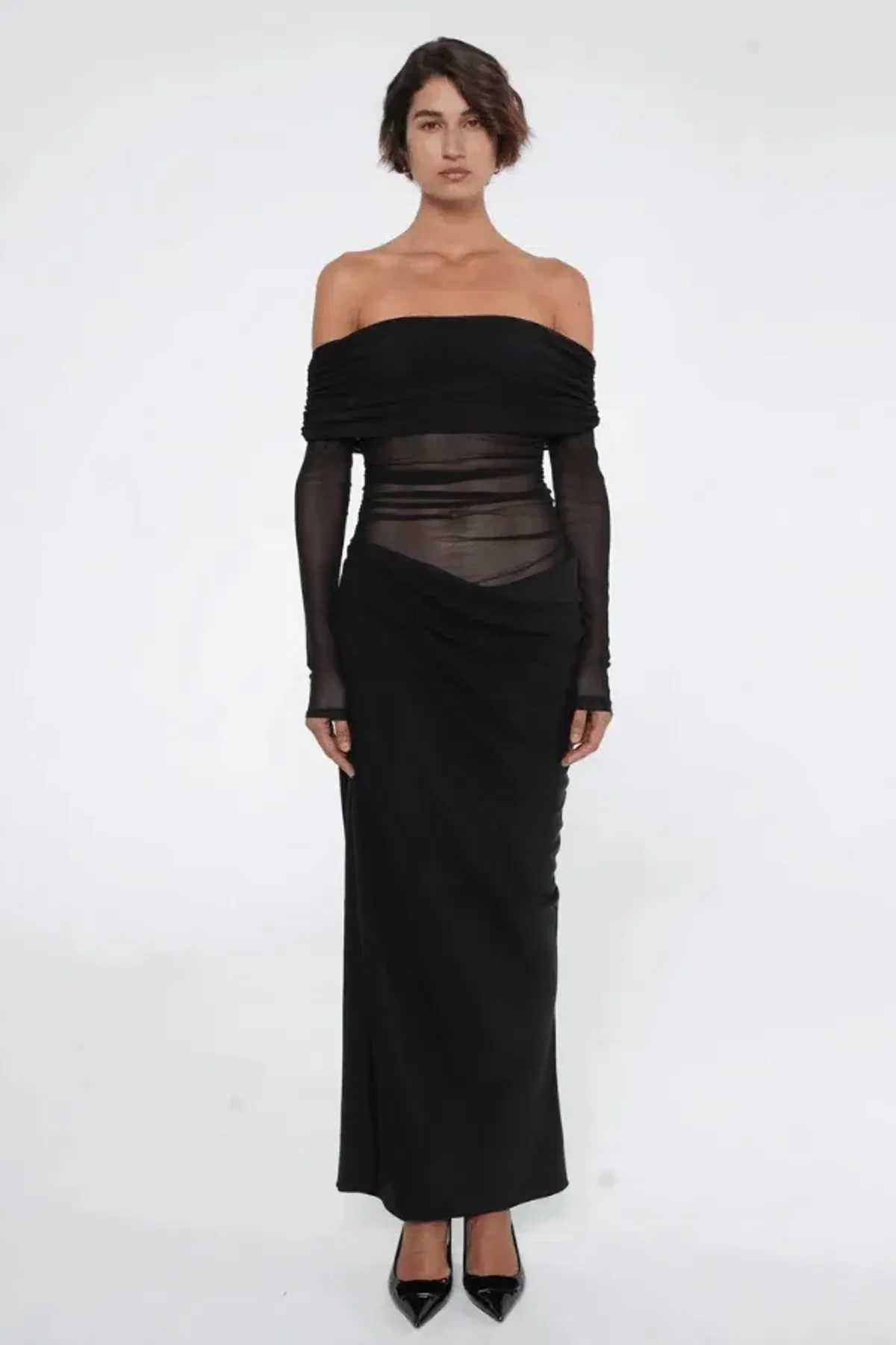Benni Yasmin Off-Shoulder Maxi Dress Black Size 8 - Image 6