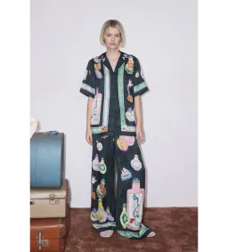 Alemais Royal Shirt and Pant Size 14 Set Print  for rent on The Volte - image 1
