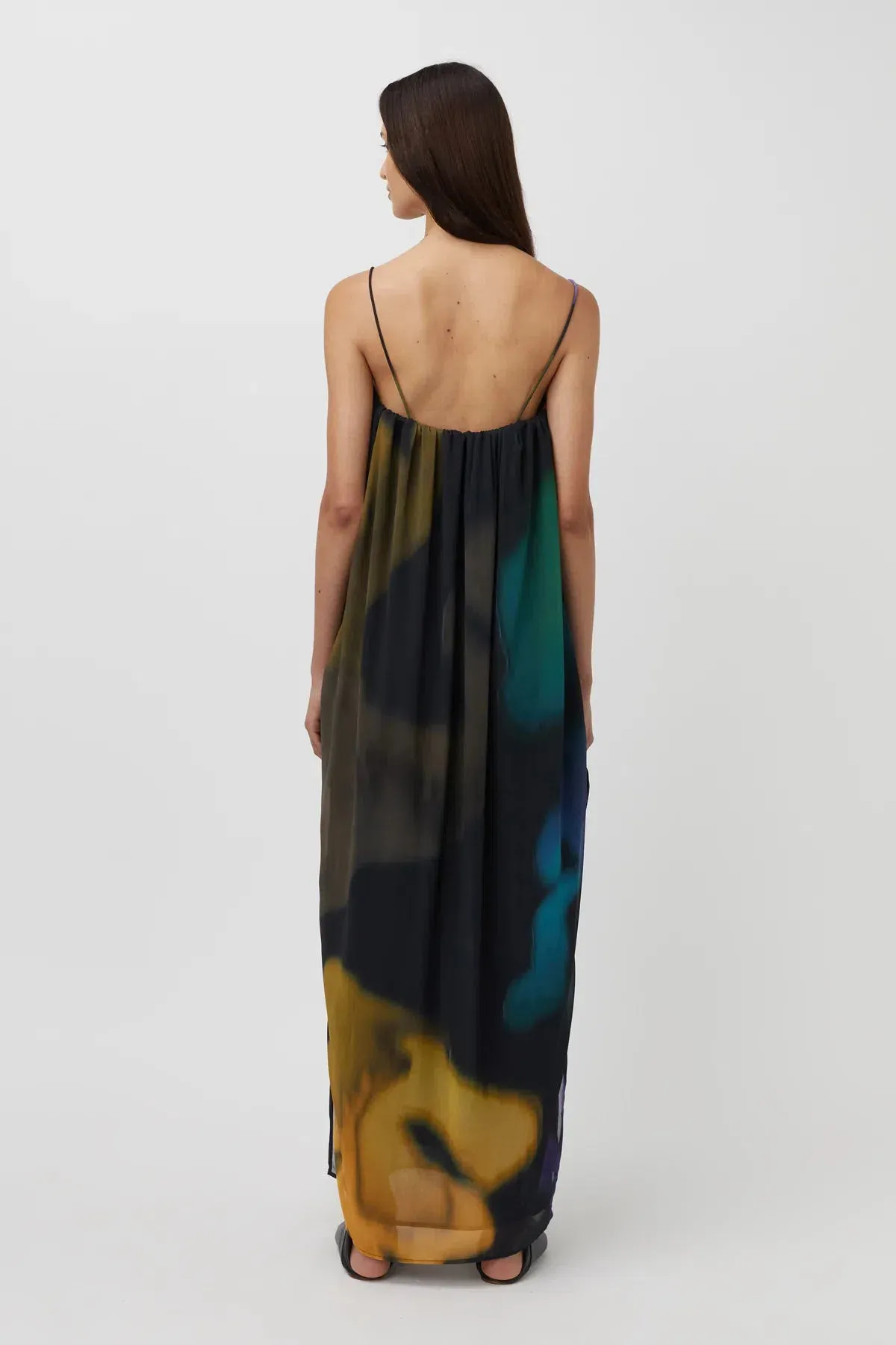 Camilla and Marc Valerio Maxi Dress Purple and Black Valerio Print Size 6 - Image 2