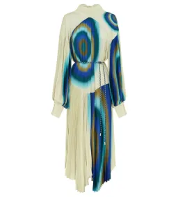 Alemais Una Pleated Midi Dress in Pearl/Teal Size 14 for rent on The Volte - image 3