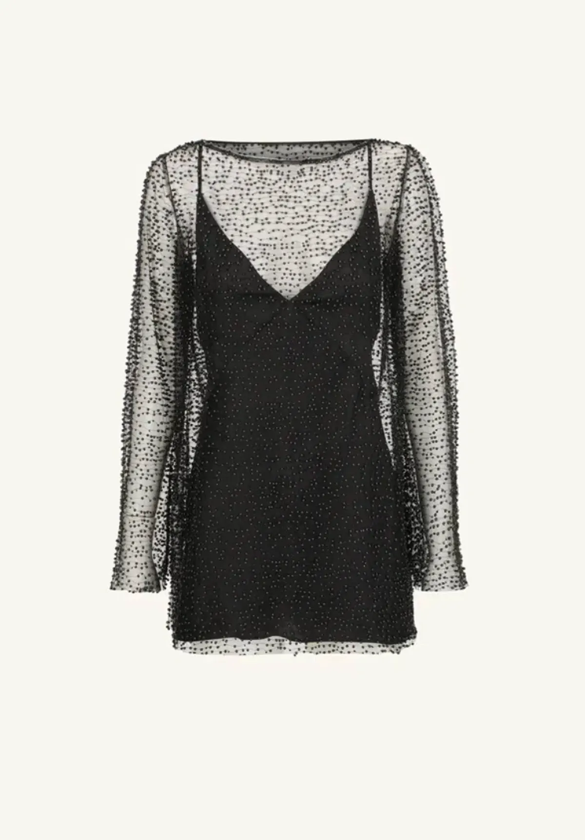 Shona Joy Mona Long Sleeve Mini Dress Black Size 12 - Image 2
