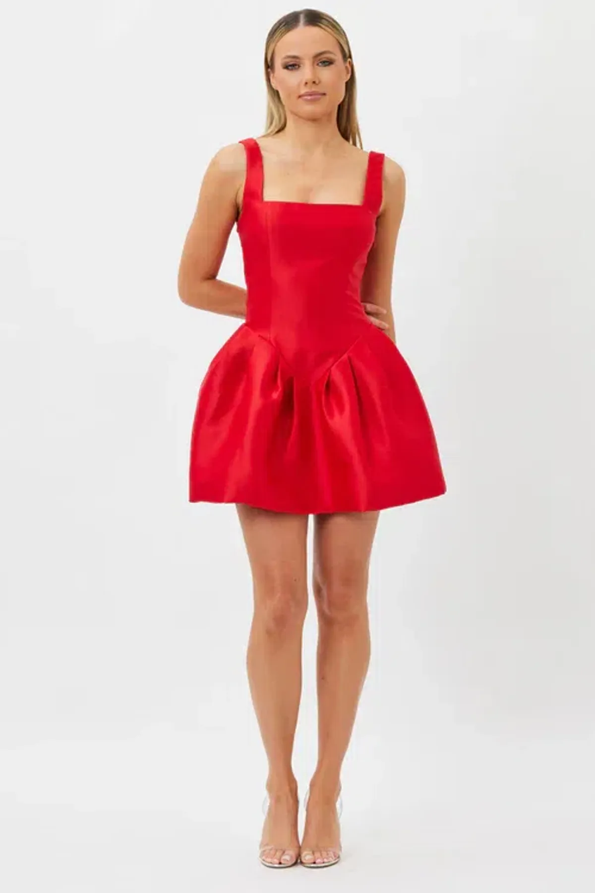Bianca & Bridgett Alba Mini Dress Red Size AU 8 - Image 2