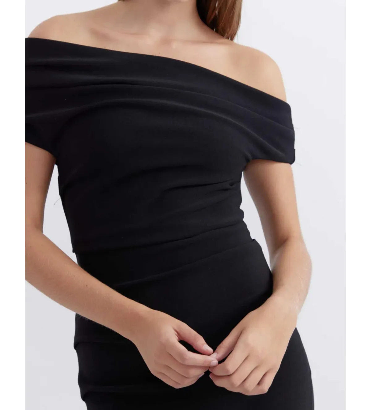 Pasduchas Evie Shoulder Dress Black Size 14 - Image 2