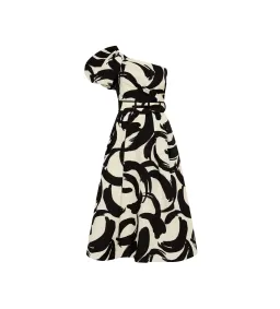 Rebecca Vallance Pompidou One Shoulder Midi Dress Multi Size 12 for rent on The Volte - image 3