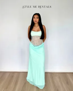 Benni Gabriel Maxi Dress Turquoise Sorbet Size 8 for rent on The Volte - image 1