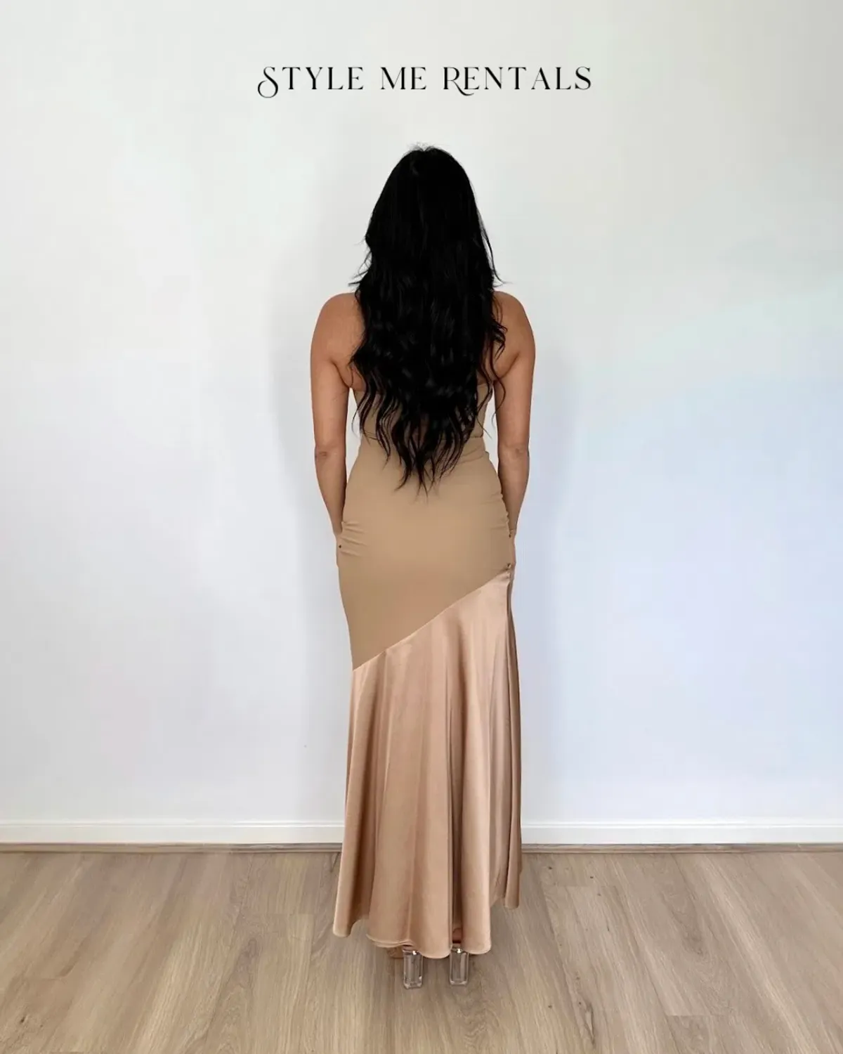 Bianca and Bridgett Tahlia Strapless Maxi Dress Beige Size 6 - Image 4