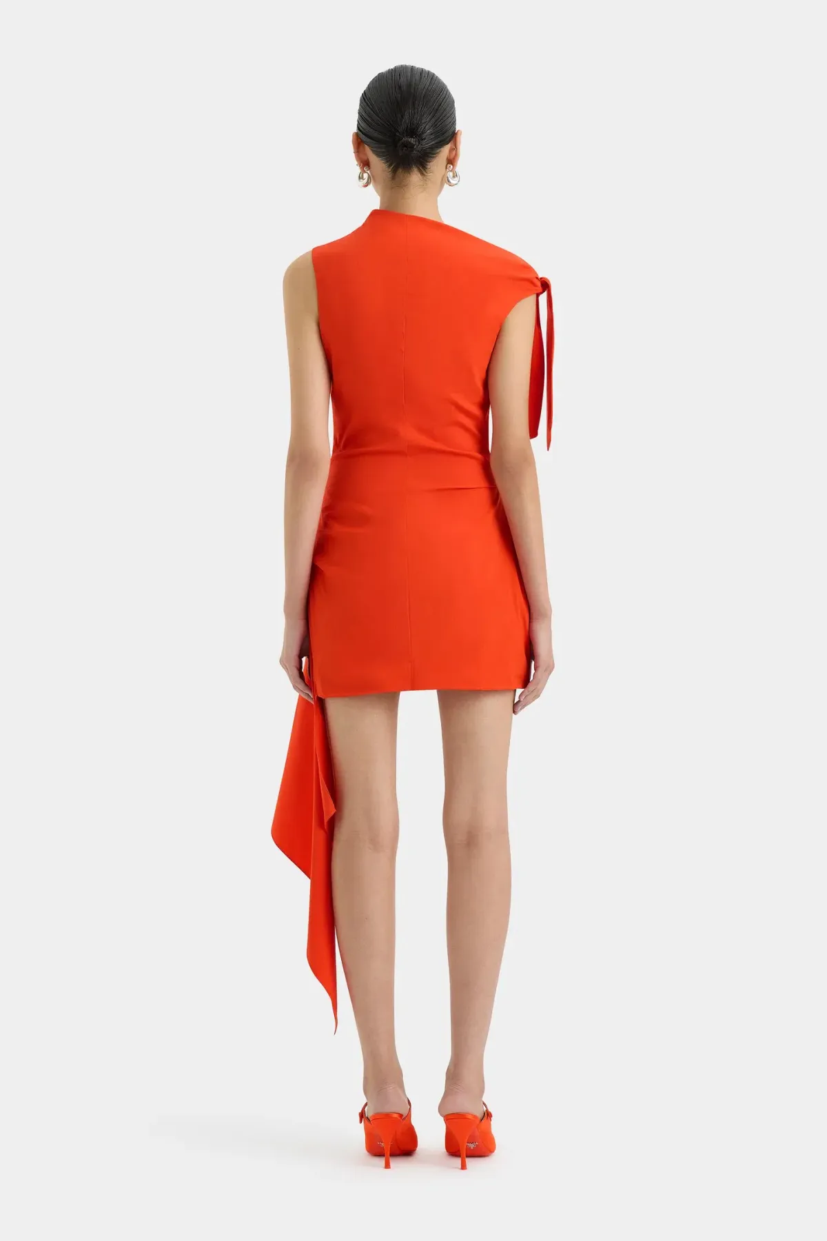 Sir the Label The Dahlia Mini Dress in Tangerine Size 6  - Image 3
