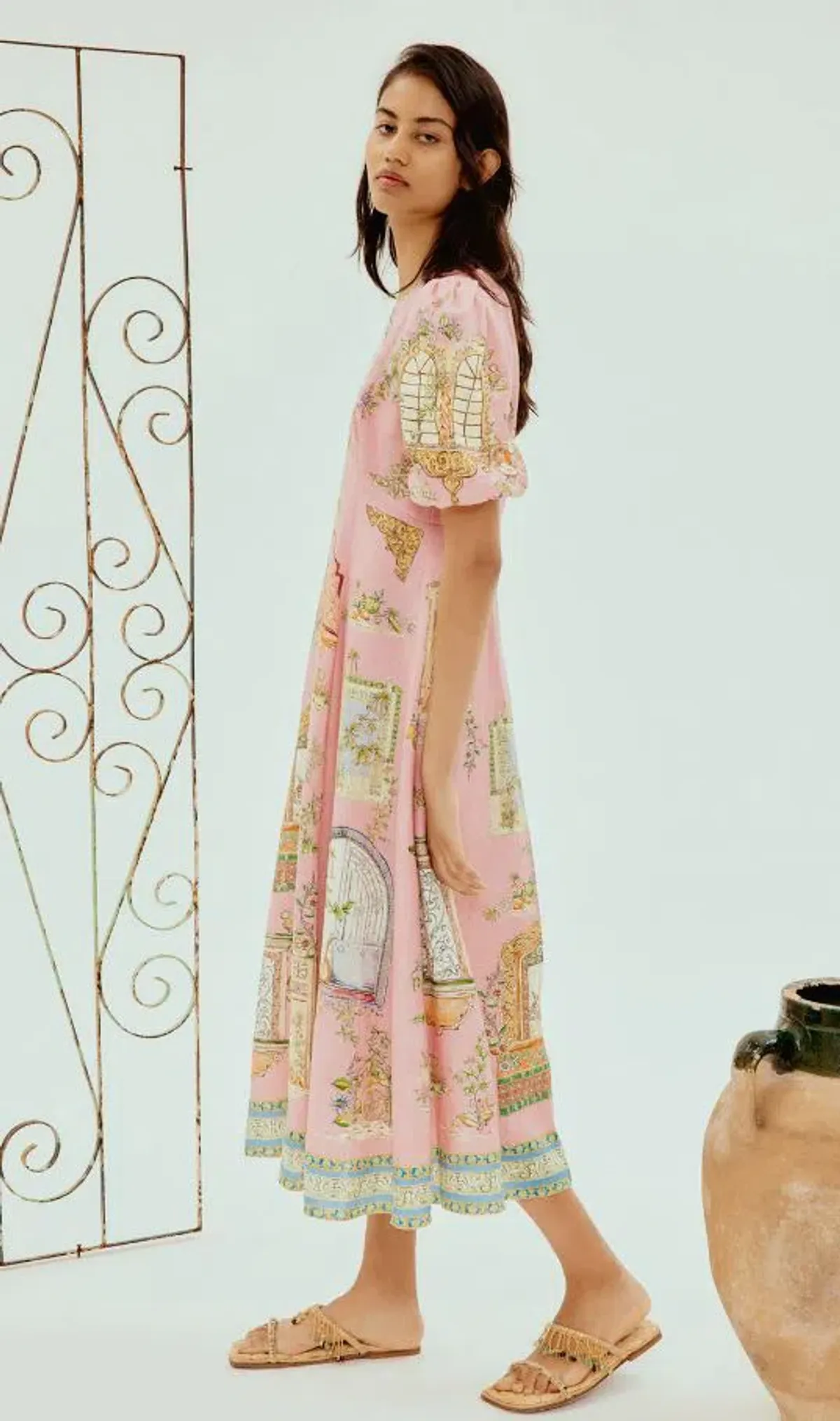 Alemais Monte Midi Dress Pink Size 12 - Image 4