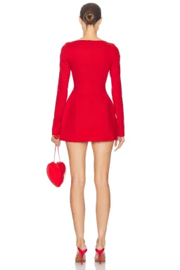 Helsa The Parasol Mini Dress in Lipstick Red Size XXS / AU 4 for rent on The Volte - image 3
