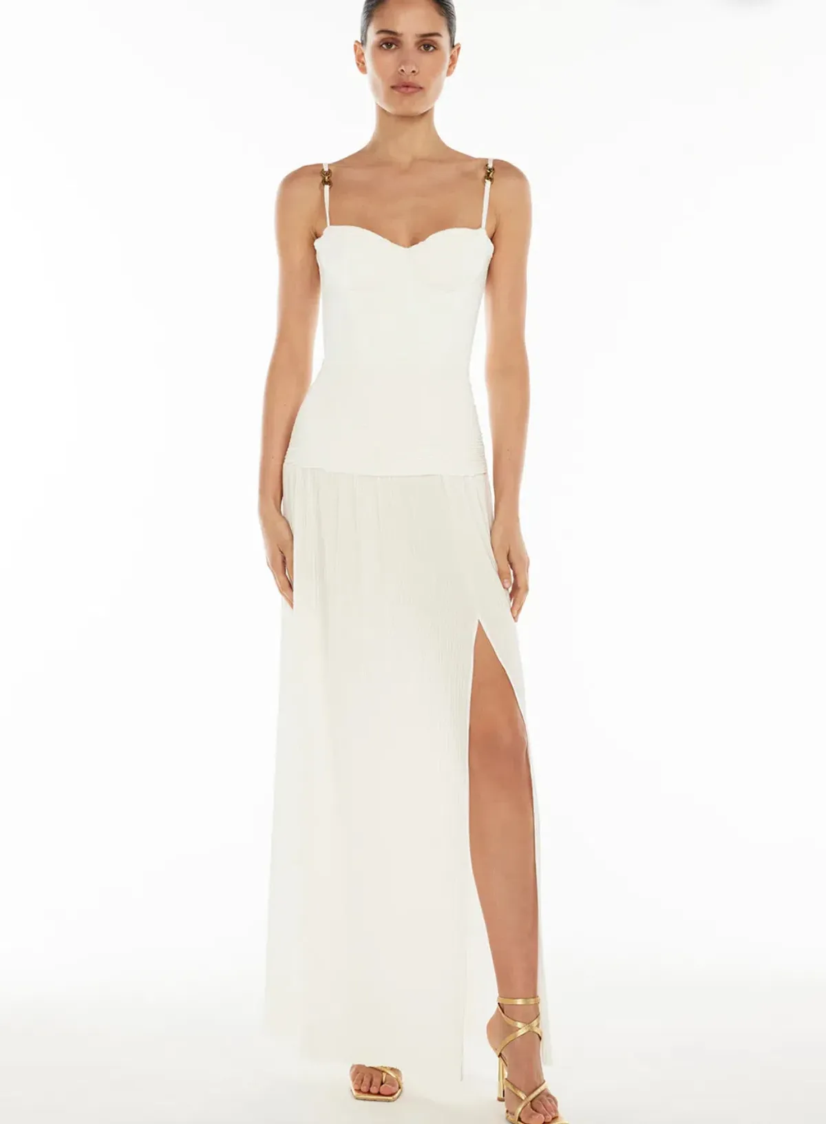 Manning Cartell Double Time Pleat Dress In White Size L / AU 12 - Image 6