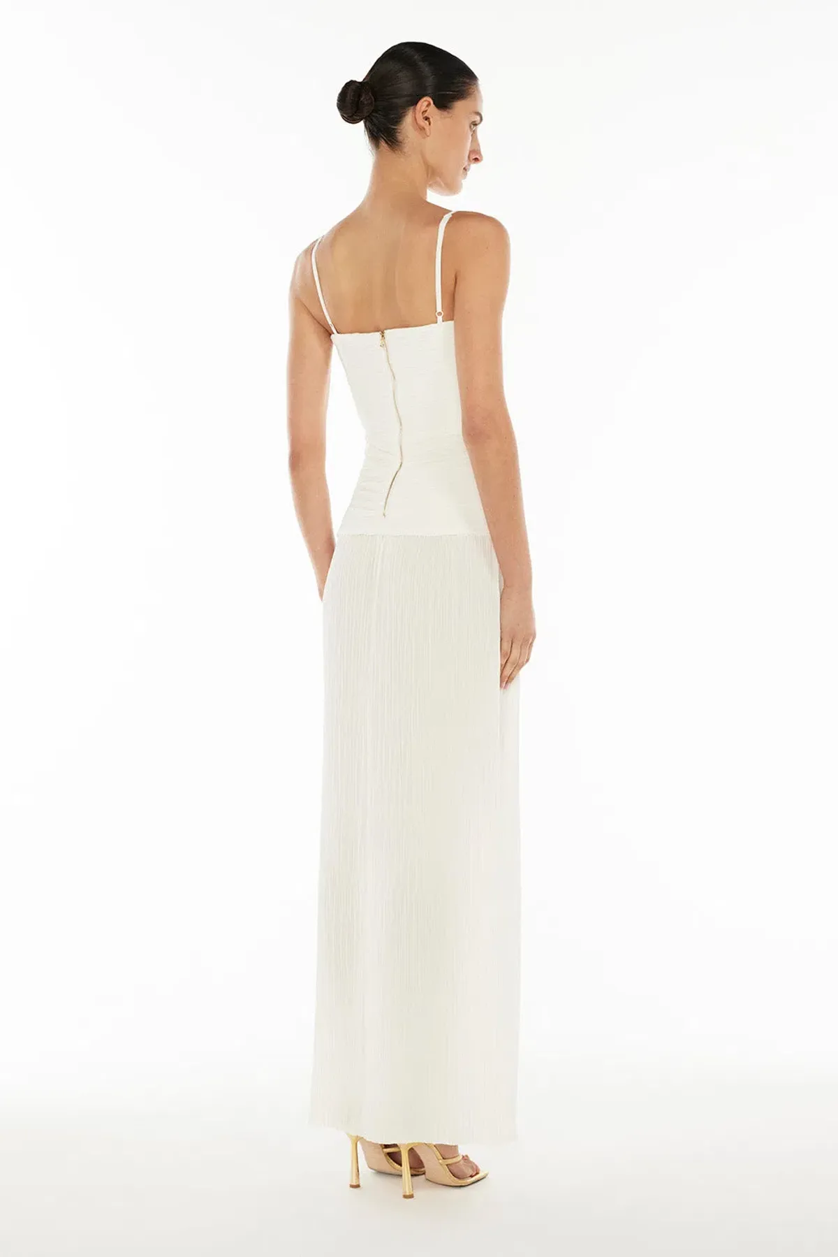 Manning Cartell Double Time Pleat Dress In White Size L / AU 12 - Image 5