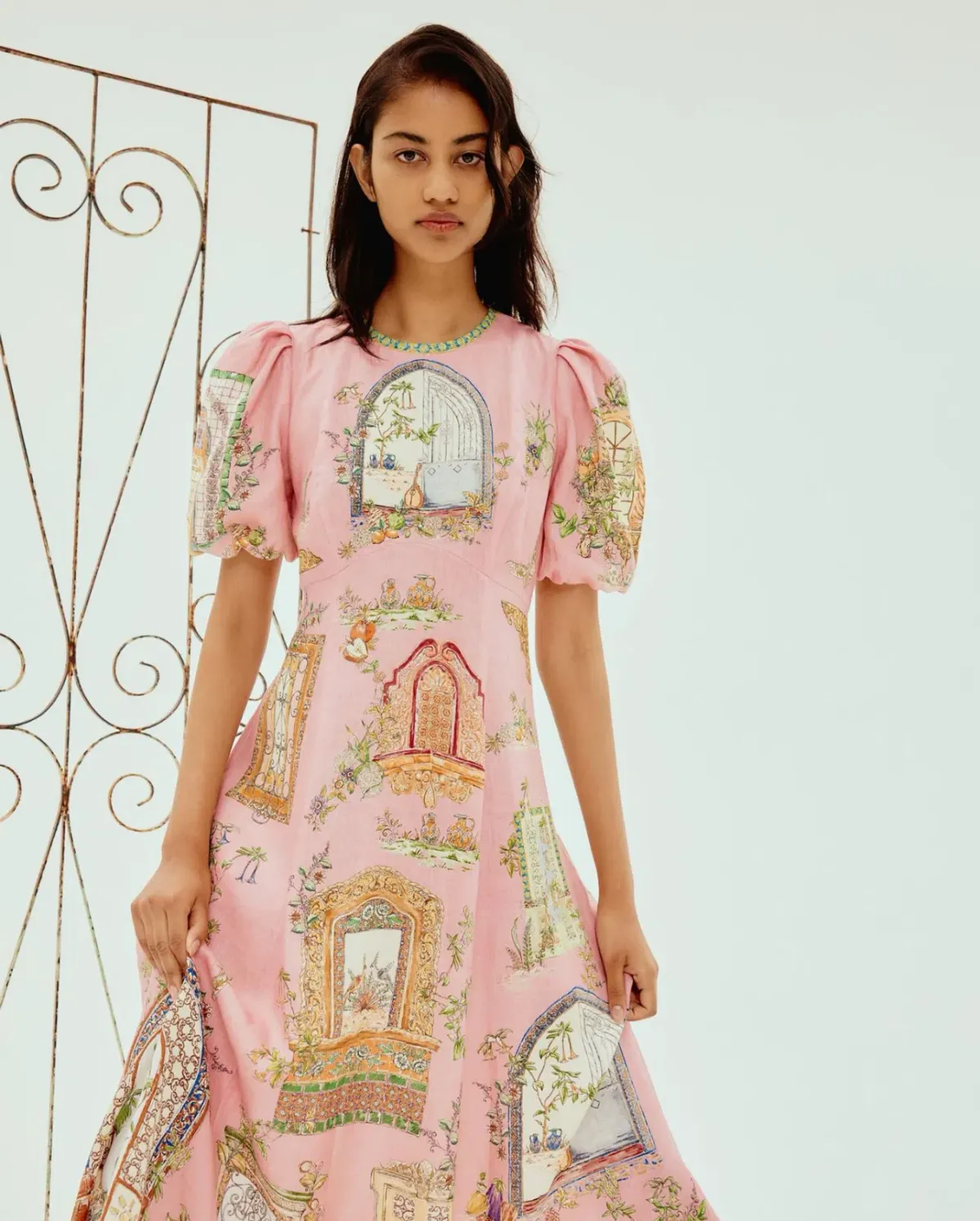 Alemais Monte Midi Dress Pink Size 12 - Image 4