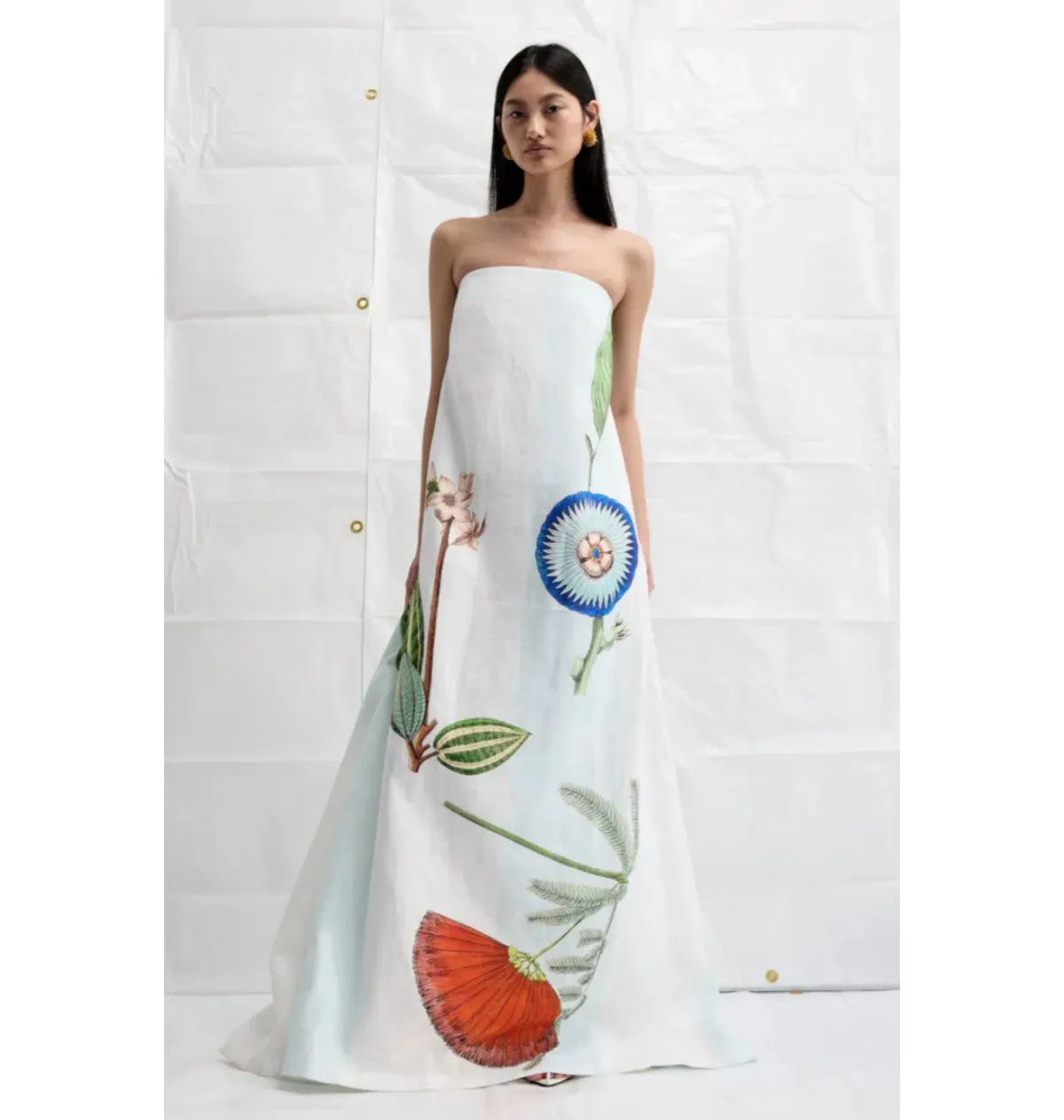 Oroton Grand Floral Gown Print Size AU 8 - Image 1