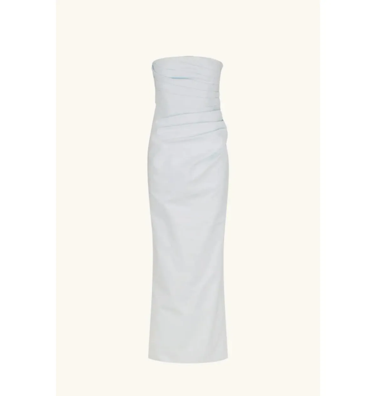 Shona Joy Lani Strapless Draped Maxi Dress Sky Size AU 12 - Image 5