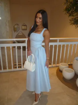 House of CB Dorothy Midi Sundress Italian Azure Size XS / AU 6 for rent on The Volte - image 5