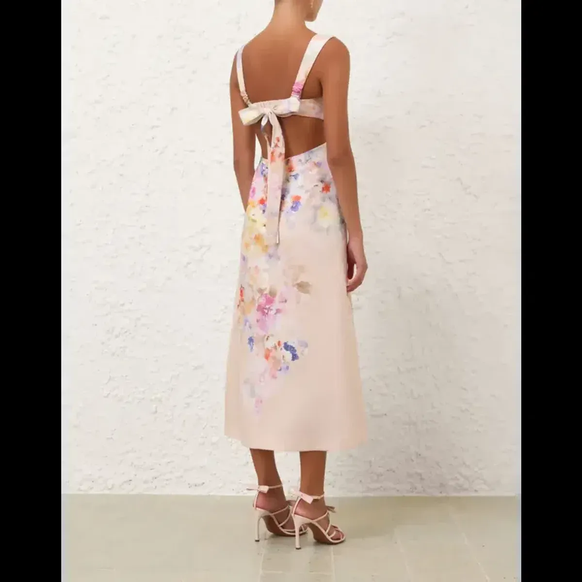 Zimmermann Crush Midi Dress in Multi Floral Size 1 / AU 10  - Image 2