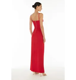 Manning Cartell Double Time Pleat Maxi Dress in Red Size AU 6 for rent on The Volte - image 4