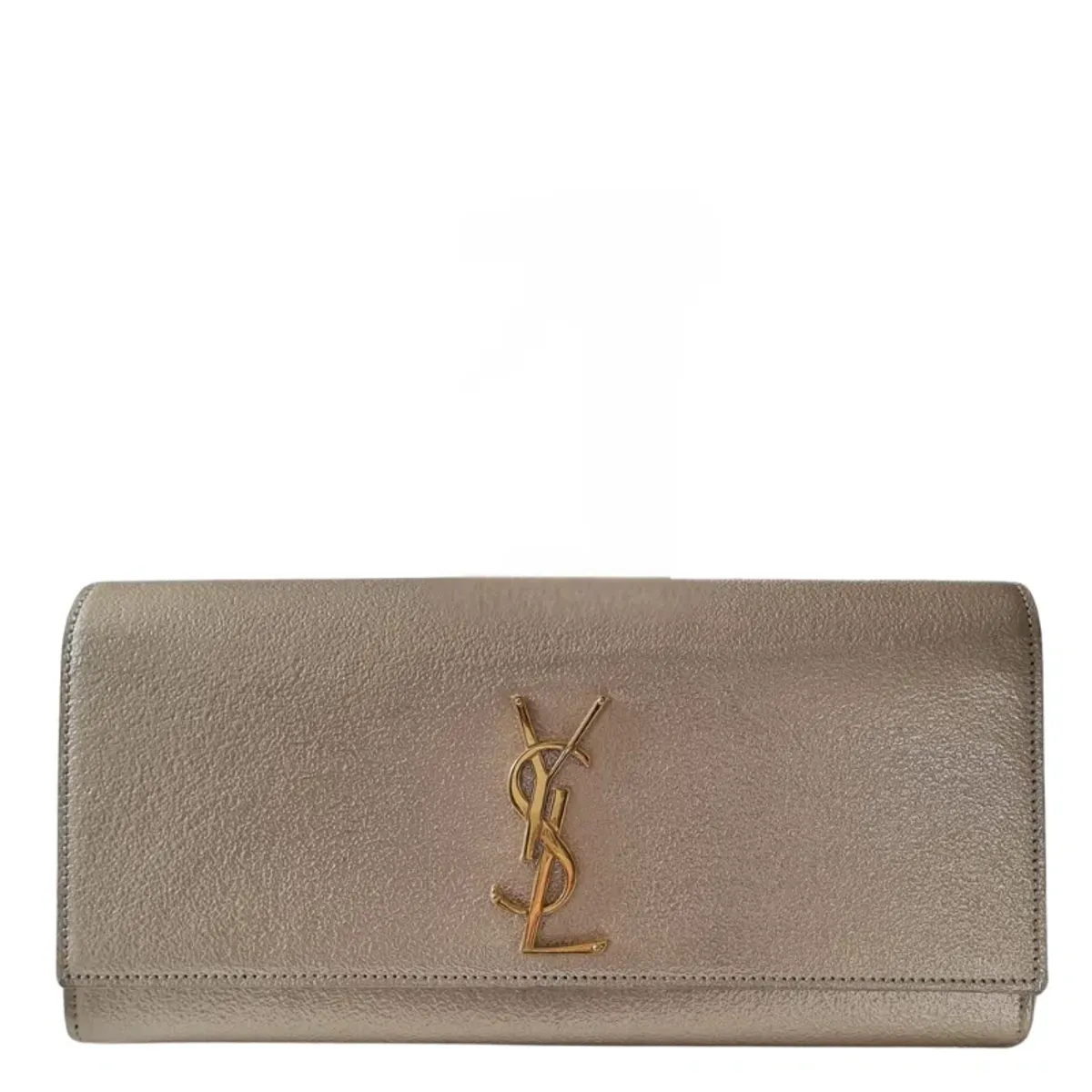 Saint Laurent YSL Kate Silver Clutch - Image 2
