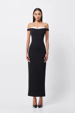 Mossman Imperial Midi Dress Black & White Size 8 for rent on The Volte - image 1
