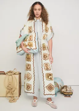 Alemais Relic Shirt Dress Print Size 12 for rent on The Volte - image 1