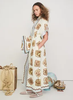 Alemais Relic Shirt Dress Print Size 12 for rent on The Volte - image 2