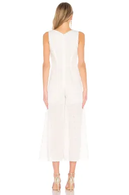 Zimmermann Helm Eyelet Vine Jumpsuit Ivory Size 0 / AU 8 for rent on The Volte - image 2